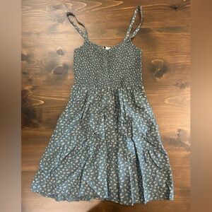 Madewell green floral dress